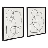 Sylvie Going in Circles Framed Textured Canvas Set