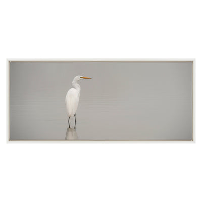 Sylvie Great White Egret Framed Canvas by kateandlaurel - product image 14 for Resin Society