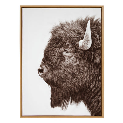 Sylvie Bison Profile Framed Canvas by Amy Peterson Art Studio