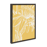 Sylvie Flower in Yellow Framed Canvas by kateandlaurel - product image 2 for Resin Society