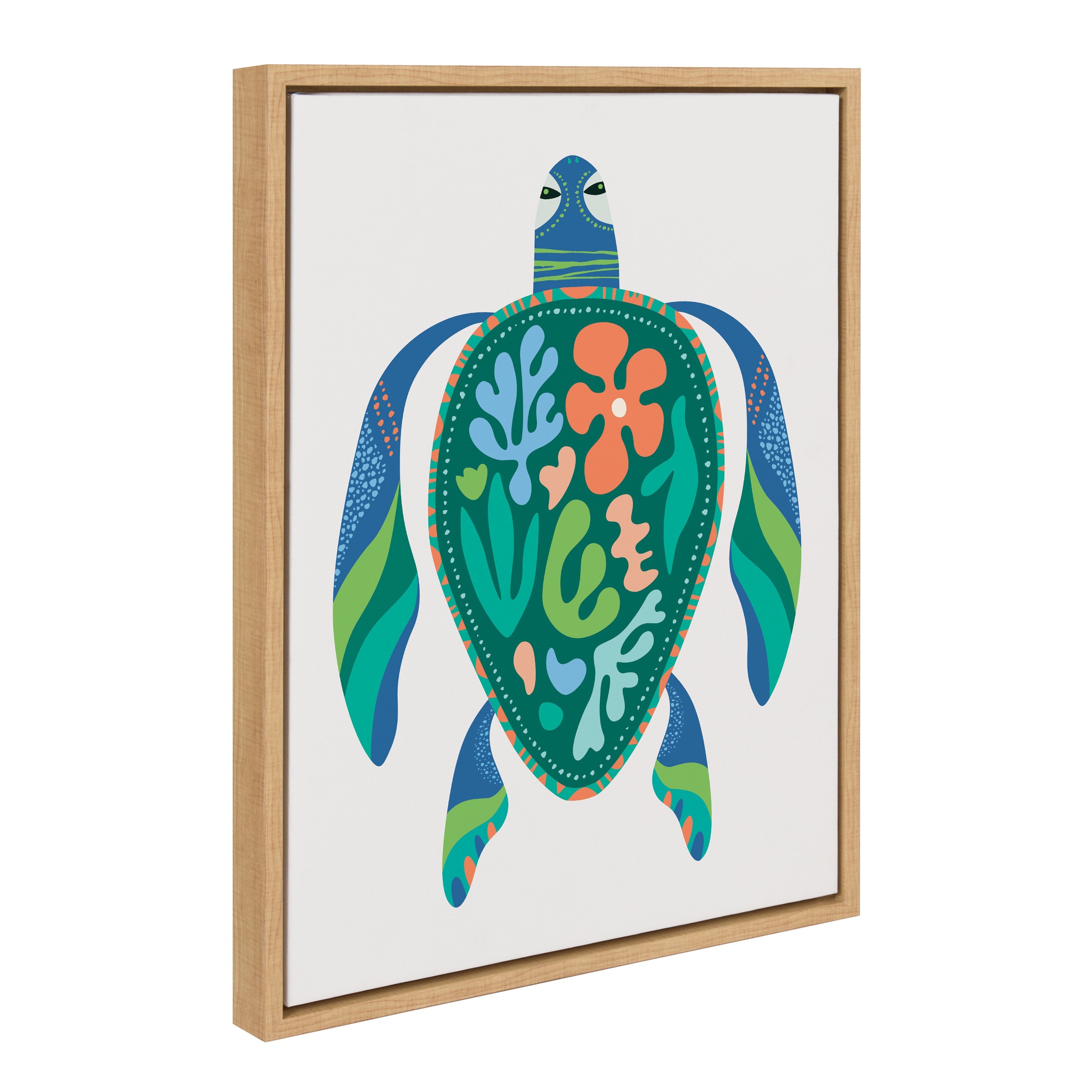 Sylvie MCM Sea Turtle Framed Canvas by Rachel Lee of My Dream Wall