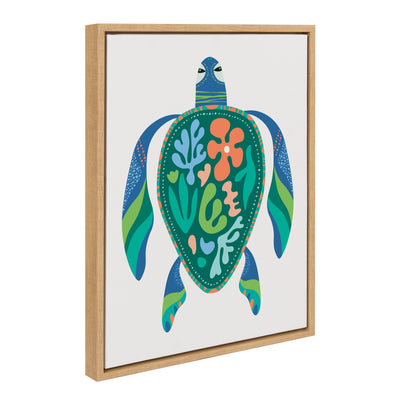 Sylvie MCM Sea Turtle Framed Canvas by Rachel Lee of My Dream Wall