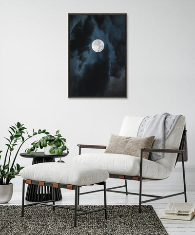 Sylvie Driftless Moon Framed Canvas by Pete Olsen