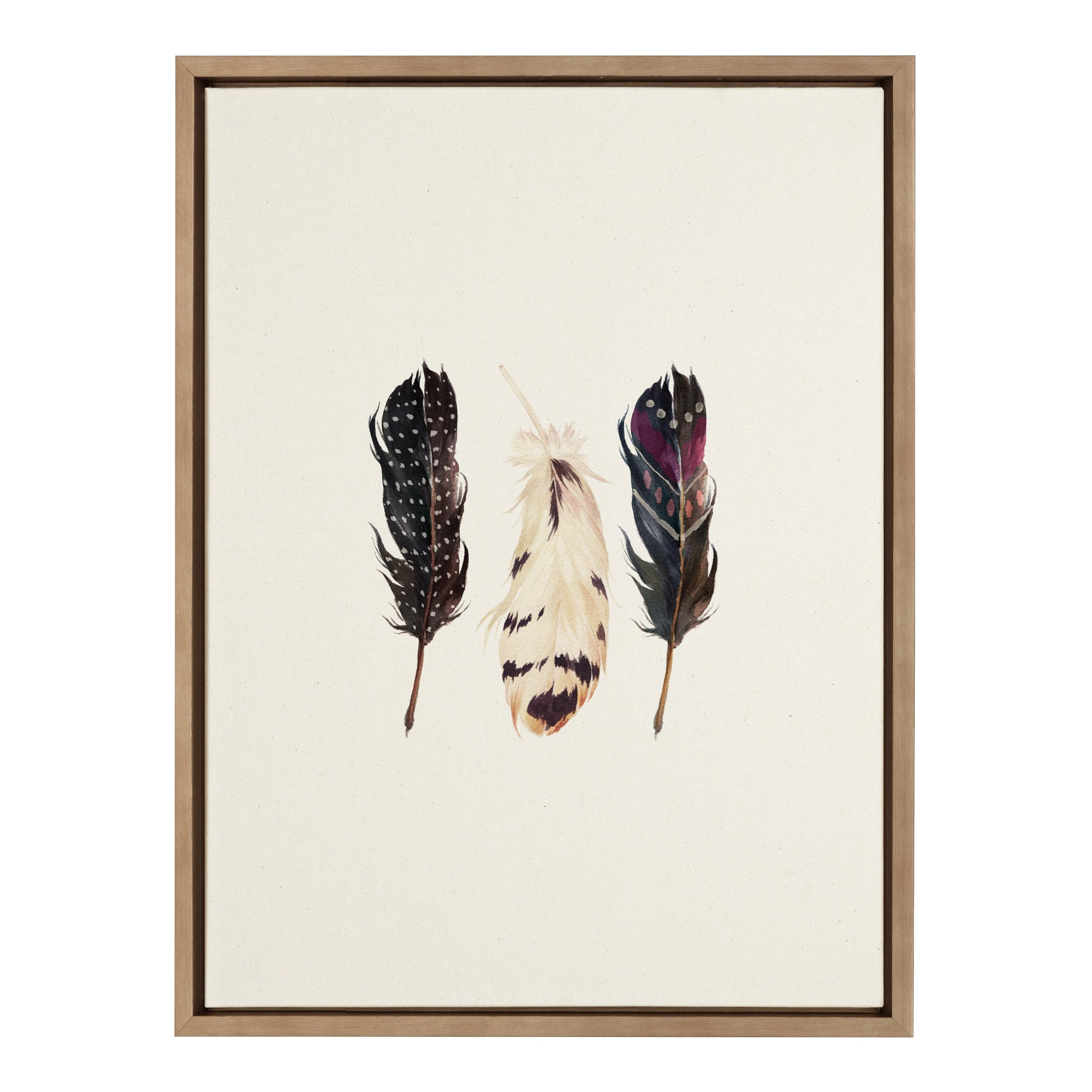 Sylvie Just Three Feathers Framed Canvas by kateandlaurel - product image 10 for Resin Society