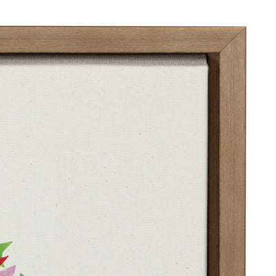 Sylvie Xmas Wreath Happy Holidays Framed Canvas by Shannon Snow