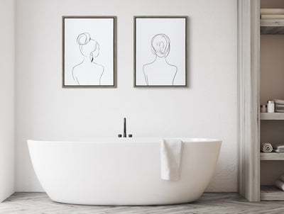 Sylvie Minimalist Woman Framed Canvas by kateandlaurel - product image 11 for Resin Society