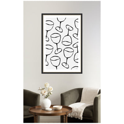 Wine Everywhere by Gabrielly Guedes Framed Wall Art Print