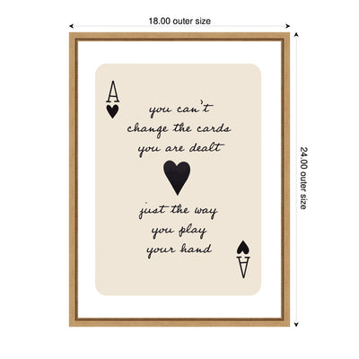 Ace of Heart Cards Positive Quote Expansion by The Creative Bunch Studio Framed Canvas Wall Art Print