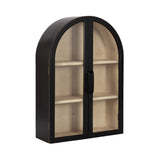 Arcott Arch Wall Cabinet with glass door hanging on wall