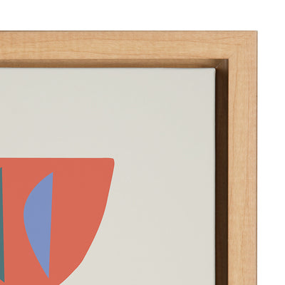 Sylvie Mid Century Succulents Framed Canvas