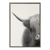 Sylvie Hey Dude Highland Cow Crop Framed Canvas by kateandlaurel - product image 17 for Resin Society