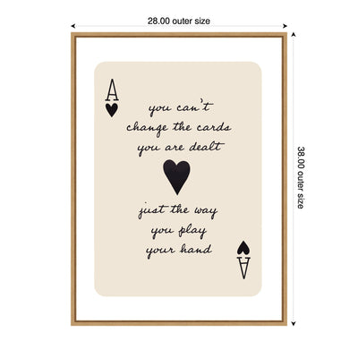 Ace of Heart Cards Positive Quote Expansion by The Creative Bunch Studio Framed Canvas Wall Art Print