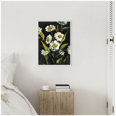 Sylvie Moody Floral 1 Framed Canvas by Annie Quigley