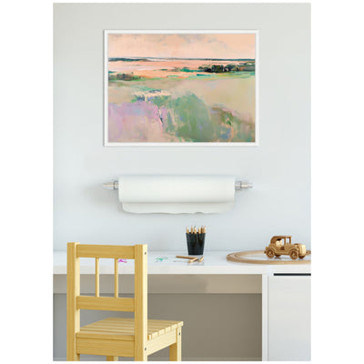 Sylvie Pastel Horizon III Framed Canvas by Amy Lighthall