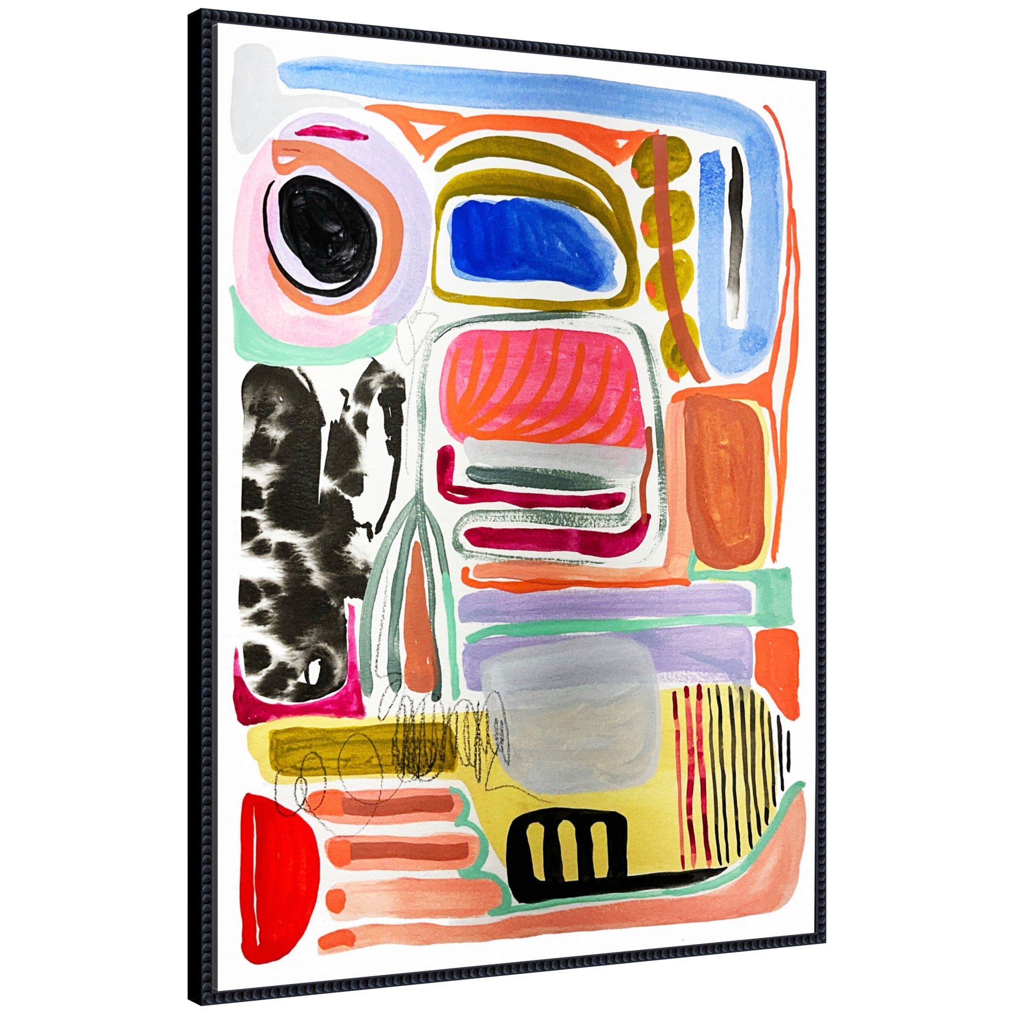 Sylvie Abstract 09 Framed Canvas by Emma Daisy