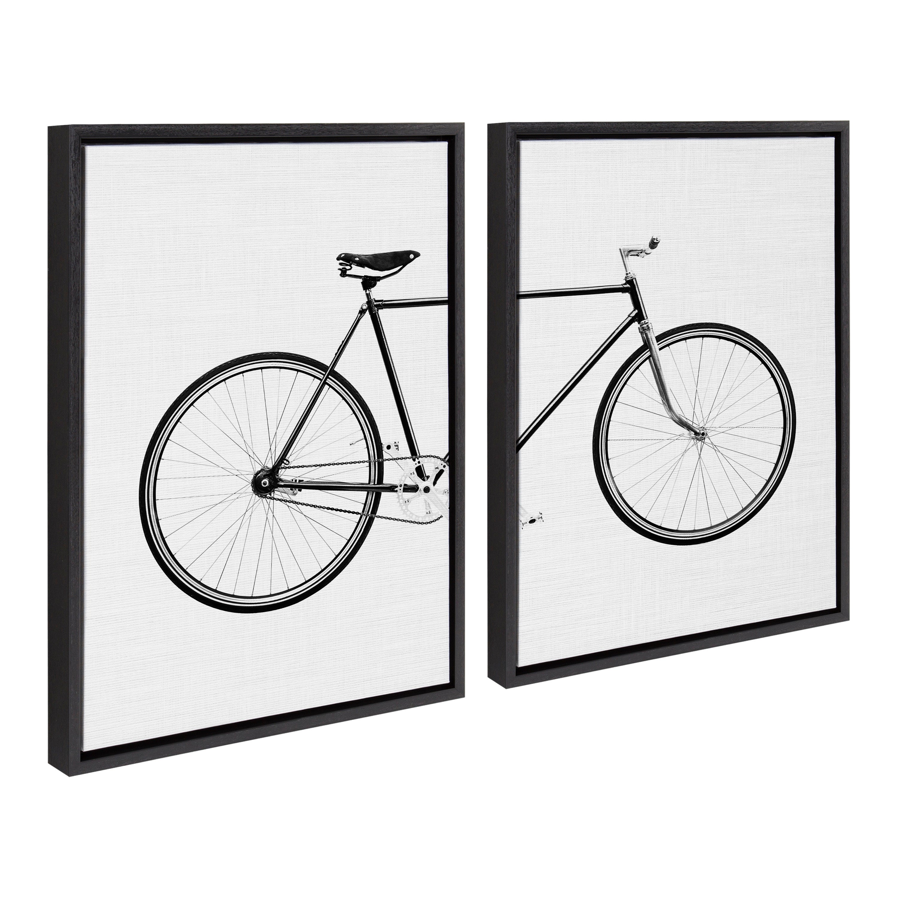 Sylvie Bicycle Framed Canvas by Simon Te of Tai Prints by kateandlaurel - product image 15 for Resin Society