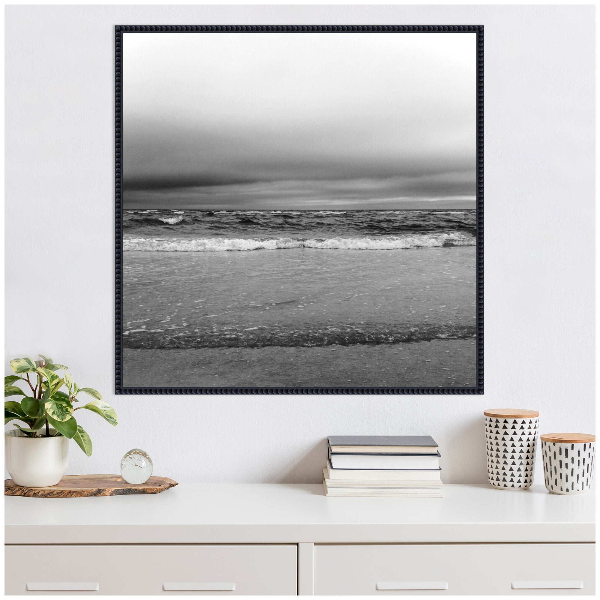 Sylvie Life Is A Beach Framed Canvas by Stephanie Klatt