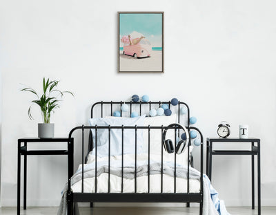 Sylvie Pink Van Framed Canvas by July Art Prints
