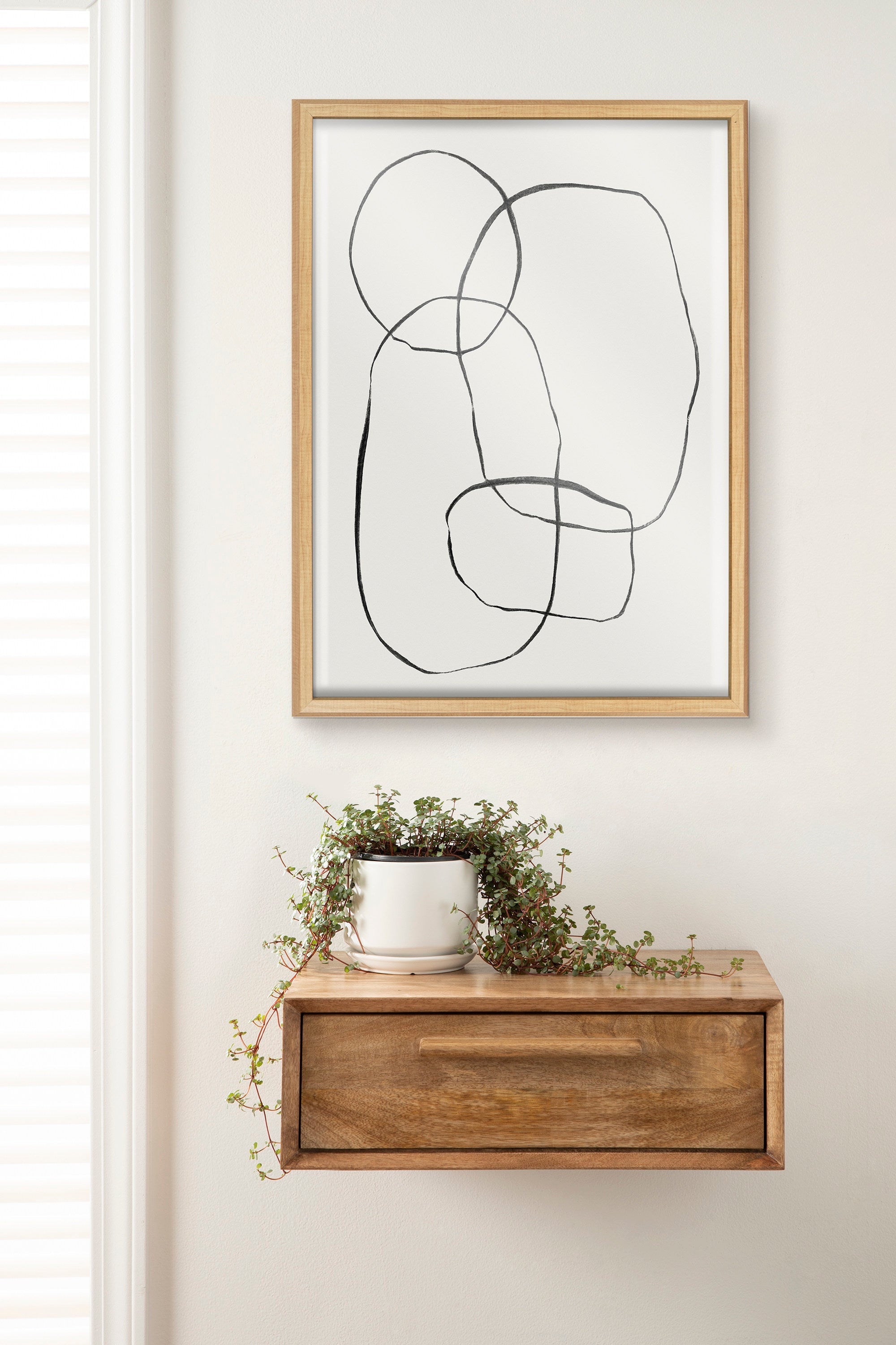 Blake 871 Modern Circles Framed Printed Glass by Teju Reval of by kateandlaurel - product image 15 for Resin Society
