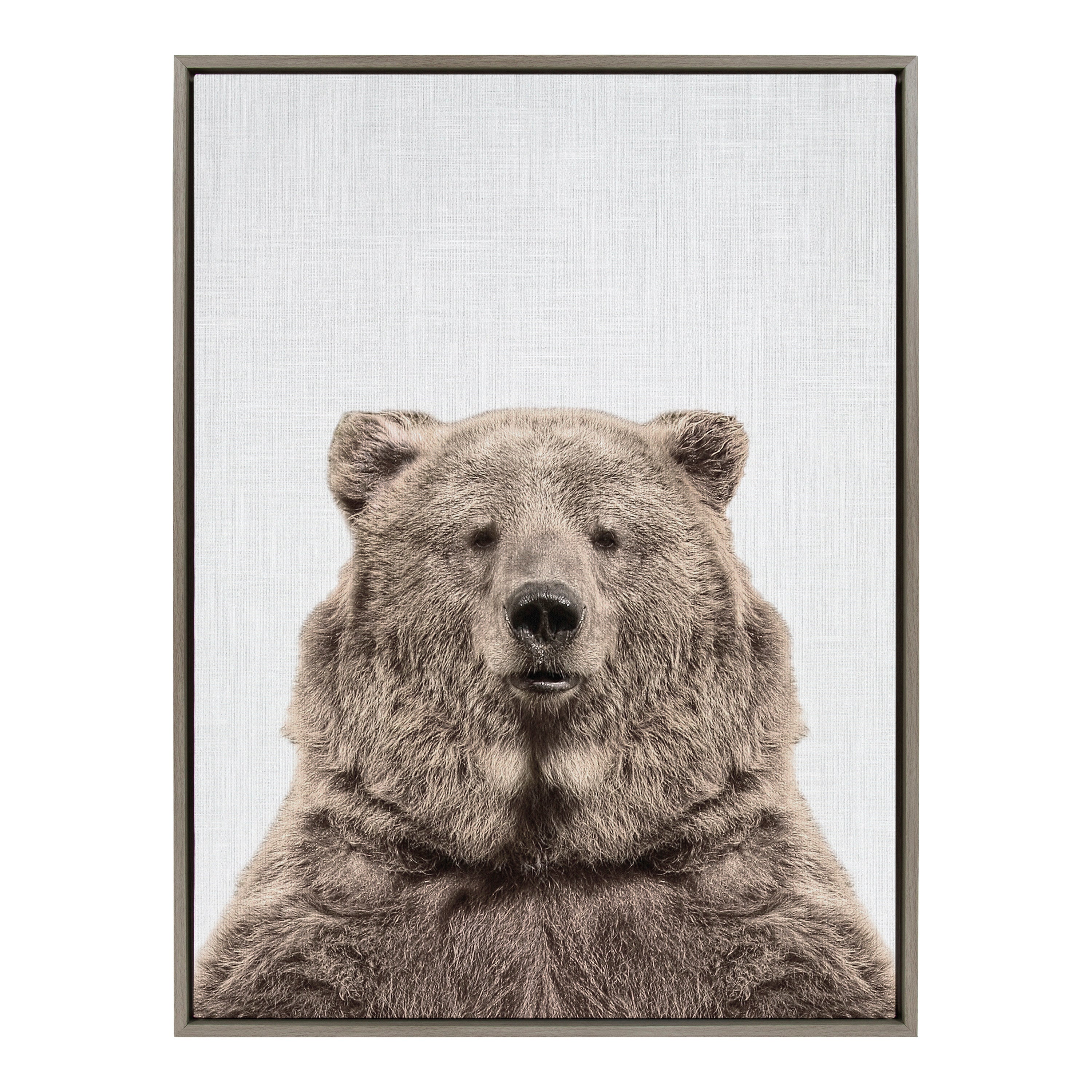 Sylvie Bear European Color Framed Canvas by kateandlaurel - product image 2 for Resin Society