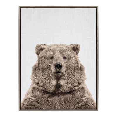 Sylvie Bear European Color Framed Canvas by kateandlaurel - product image 2 for Resin Society