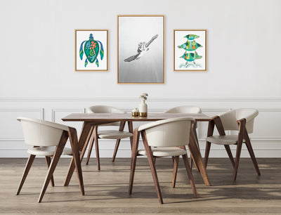 Sylvie Sea Turtle, Turtle Family and MCM Sea Turtle Framed Canvas Art Set by Various Artists