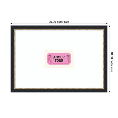 Pink Poster Retro Ticket Print, Amour Tour Dopamine Decor, Girly Wall Art, Trendy French Poster by Lucky Guava Framed Wall Art Print