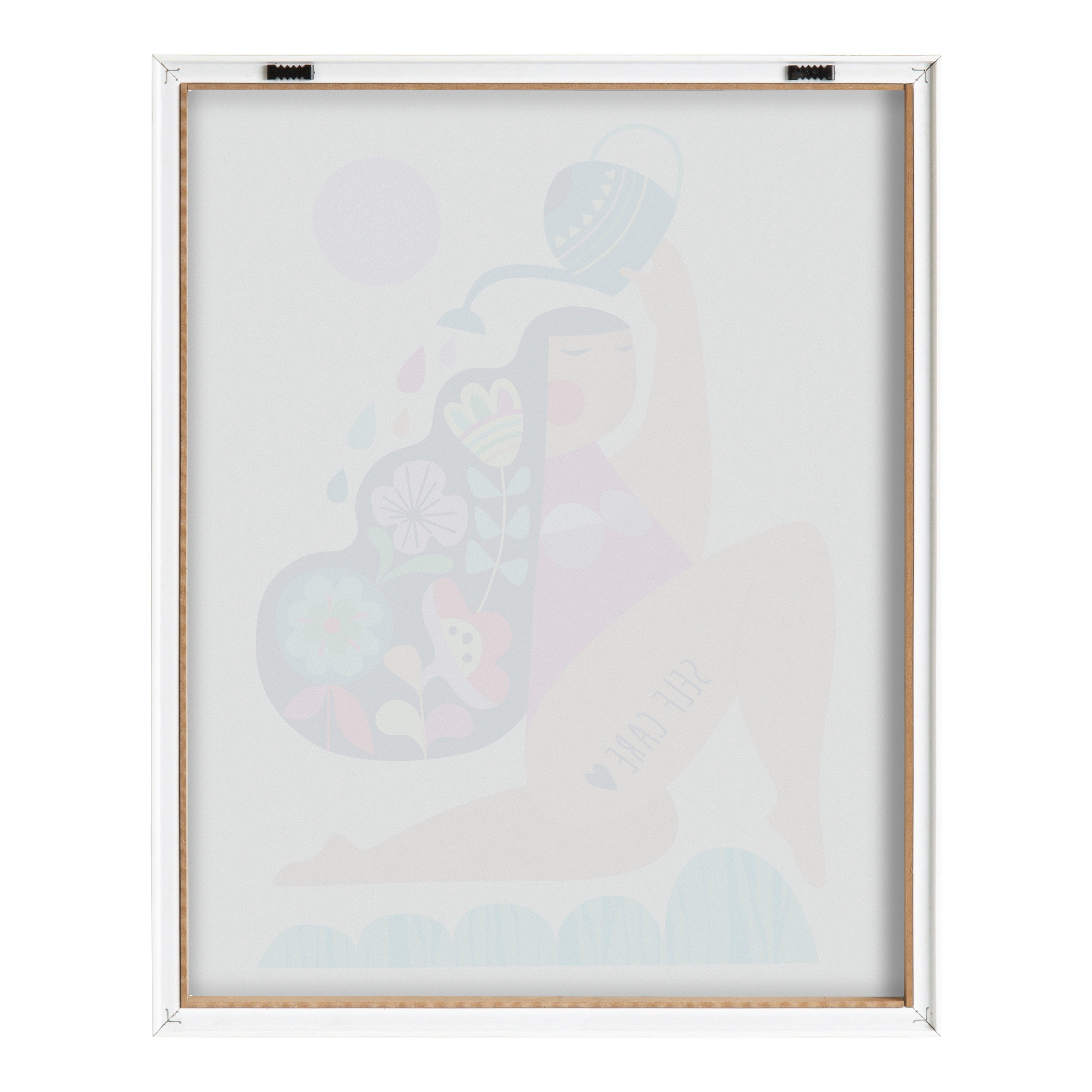 Blake Mid Century Modern Self Care Framed Printed Glass by kateandlaurel - product image 4 for Resin Society
