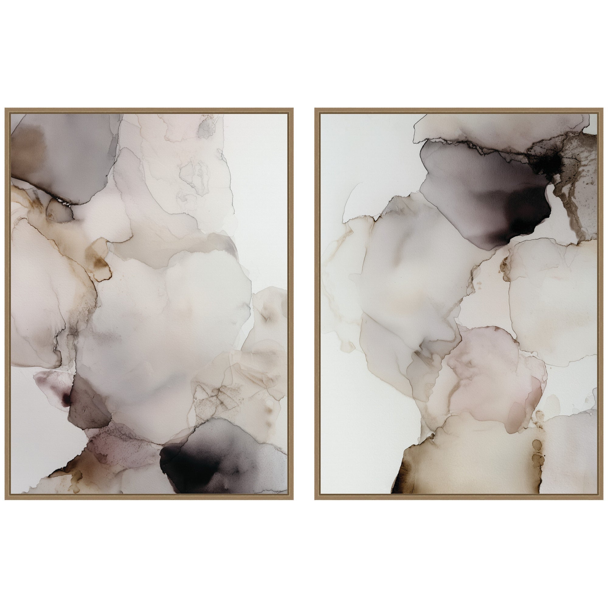 Smoke No.
1 & No.
2 2 Piece Framed Canvas Wall Art Set by Amy Lighthall