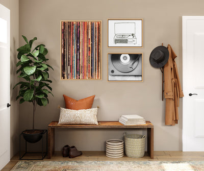 Sylvie Record Player Framed Canvas Set by Various Artists
