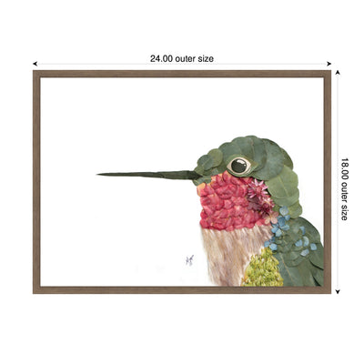Hummingbird by Madeline Jeppesen Framed Canvas Wall Art Print