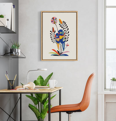 Sylvie Rainbow Lorikeet Framed Canvas by kateandlaurel - product image 14 for Resin Society
