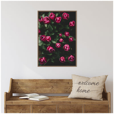 Sylvie Moody Dark Pink Tulips in Bloom Framed Canvas by Patricia Hasz
