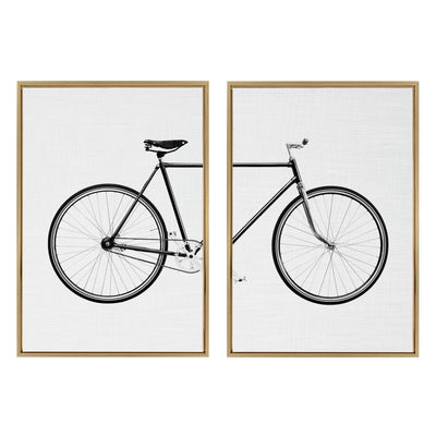 Sylvie Bicycle Framed Canvas by Simon Te of Tai Prints by kateandlaurel - product image 9 for Resin Society