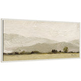 Petit Views No 8 Panel framed canvas wall art featuring rustic farmhouse style in a beaded white frame