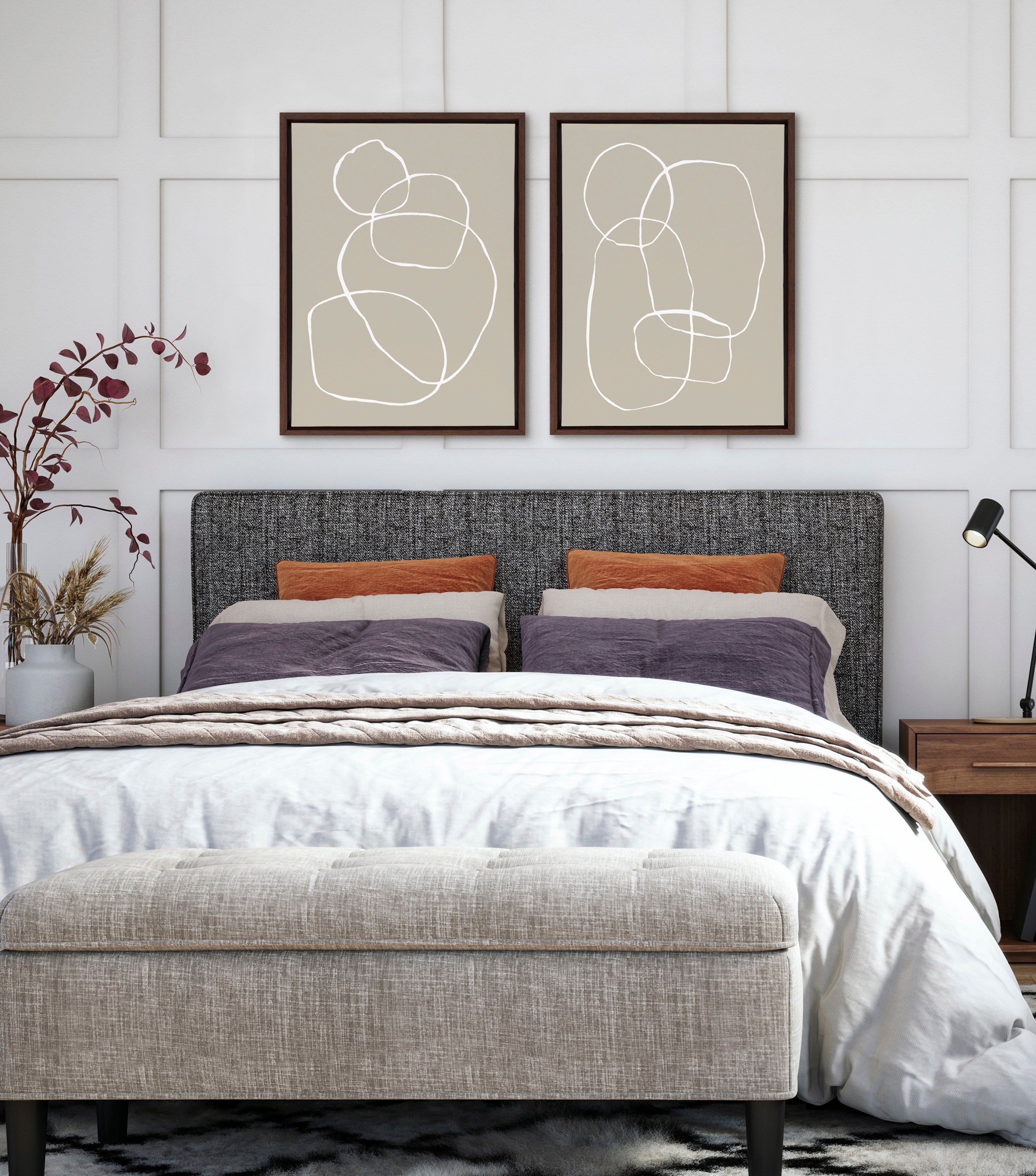 Sylvie Beige Going in Circles Framed Canvas Set by kateandlaurel - product image 17 for Resin Society