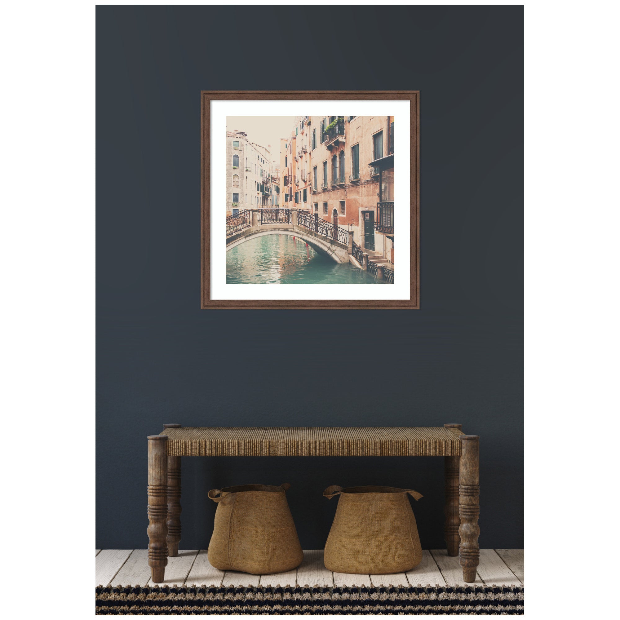 Framed Art Wandering The Streets of Venice by Laura Evans