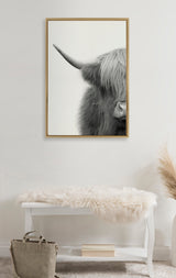 Sylvie Hey Dude Highland Cow Crop Framed Canvas by The Creative Bunch by kateandlaurel - product image 14 for Resin Society