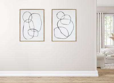 Sylvie Going in Circles Framed Textured Canvas Set by kateandlaurel - product image 5 for Resin Society