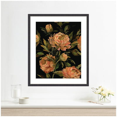 Framed Art Moody Floral 3 by Annie Quigley