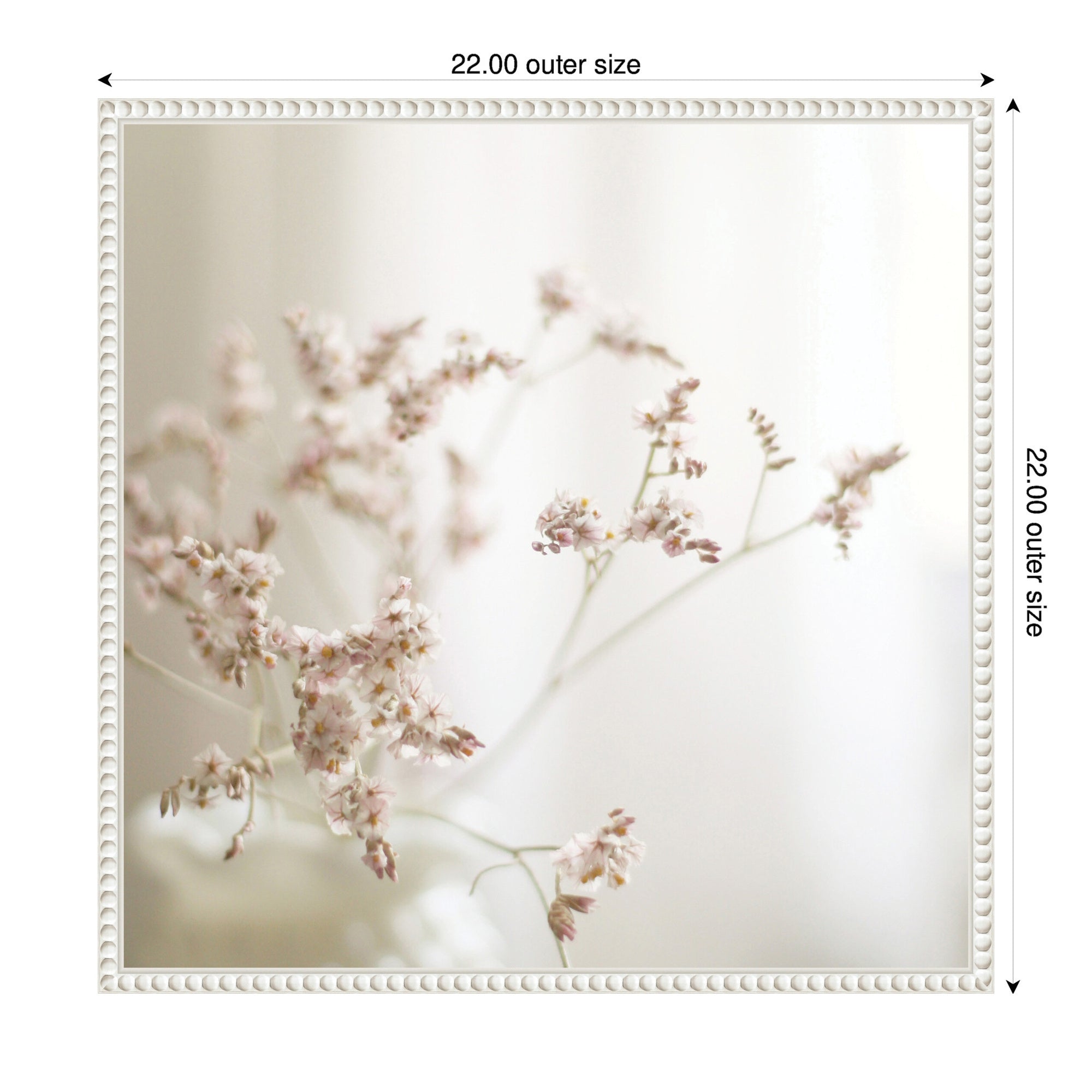Sylvie Delicate Bouquet of Pastel Flowers Framed Canvas by Kristybee