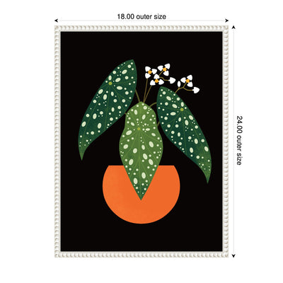 Sylvie Polka Dot Begonia Framed Canvas by Amber Leaders