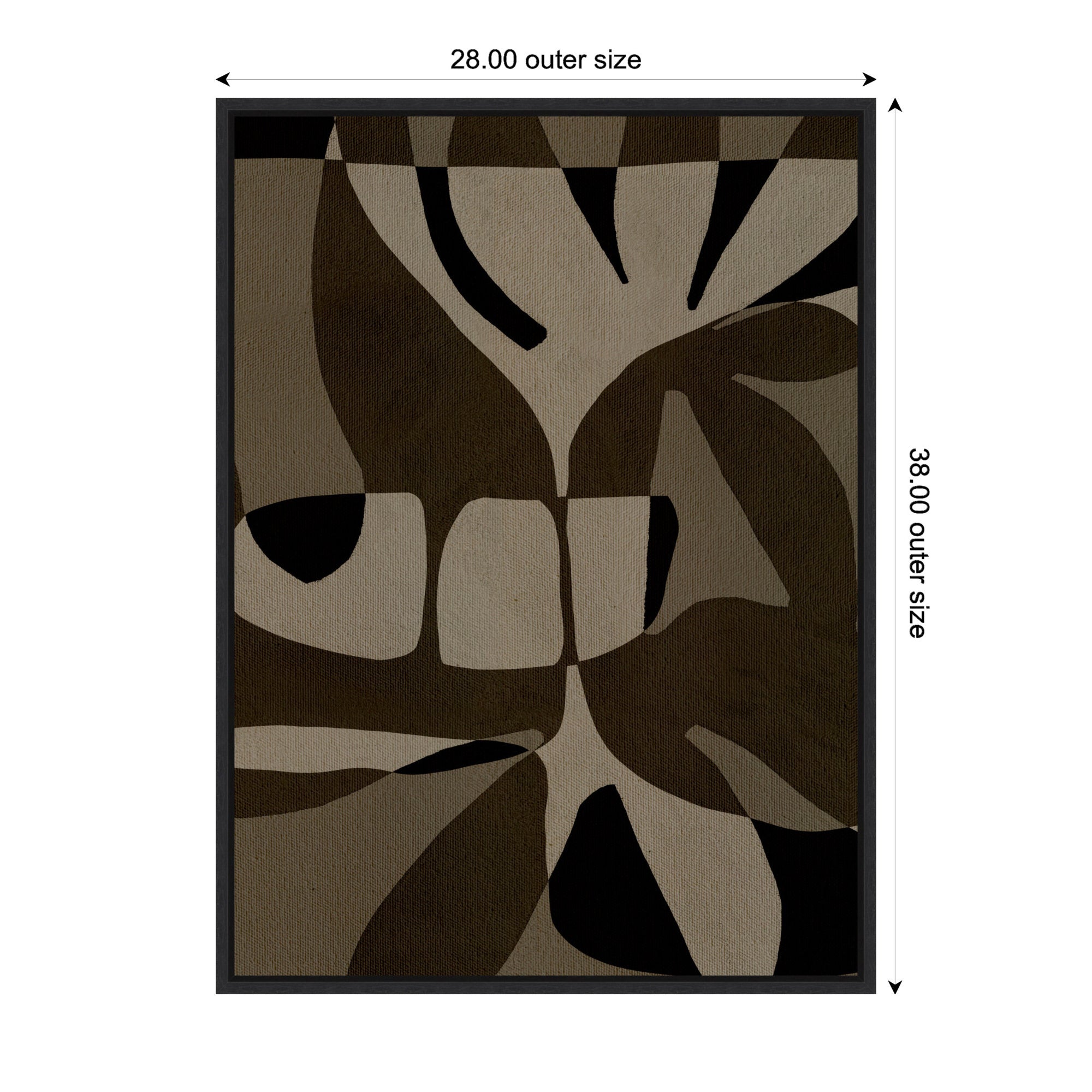 Sylvie Contour 2 Framed Canvas by Shatha Al Dafai