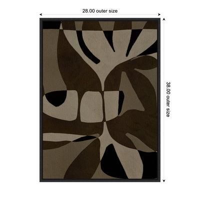 Sylvie Contour 2 Framed Canvas by Shatha Al Dafai
