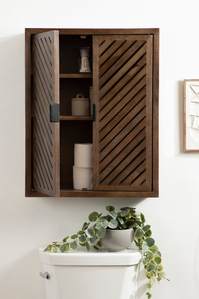 Mezzeta Tall Wood Bath Cabinet