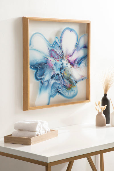 Blake Indigo Blooms Framed Printed Art by Xizhou Xie