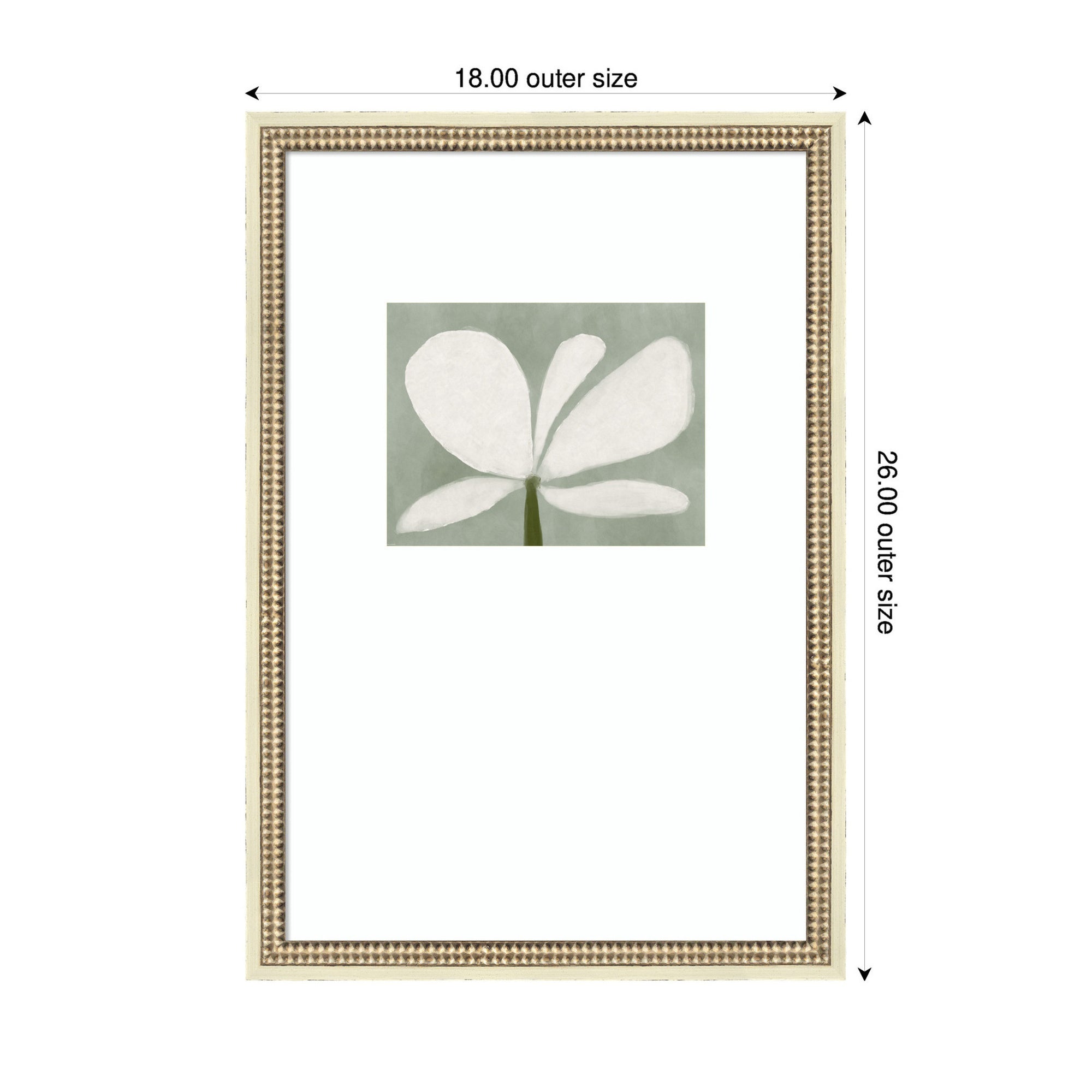 White Floral No.
2 by Gabrielly Guedes Framed Wall Art Print