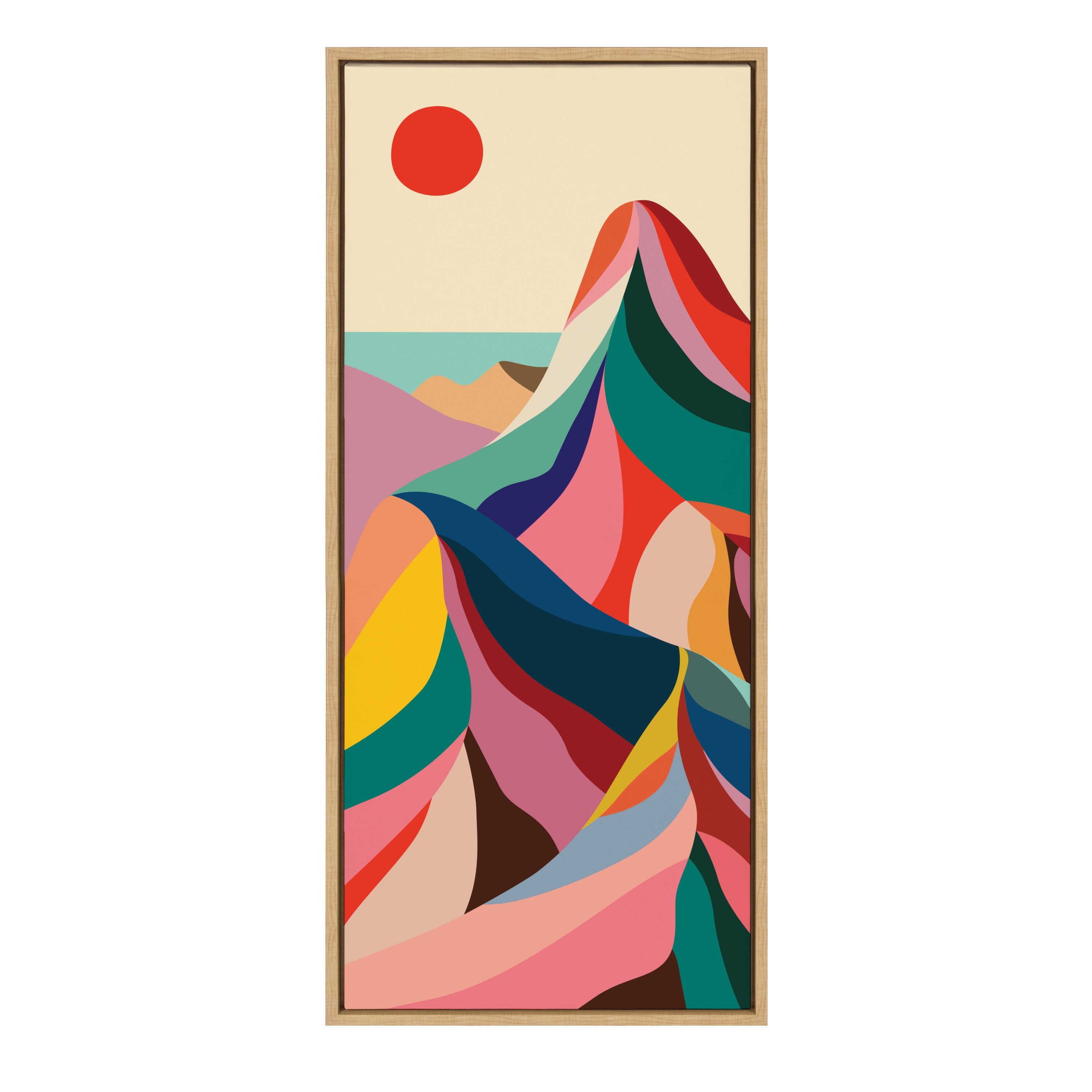 Sylvie MCM Mountains Framed Canvas by kateandlaurel - product image 16 for Resin Society