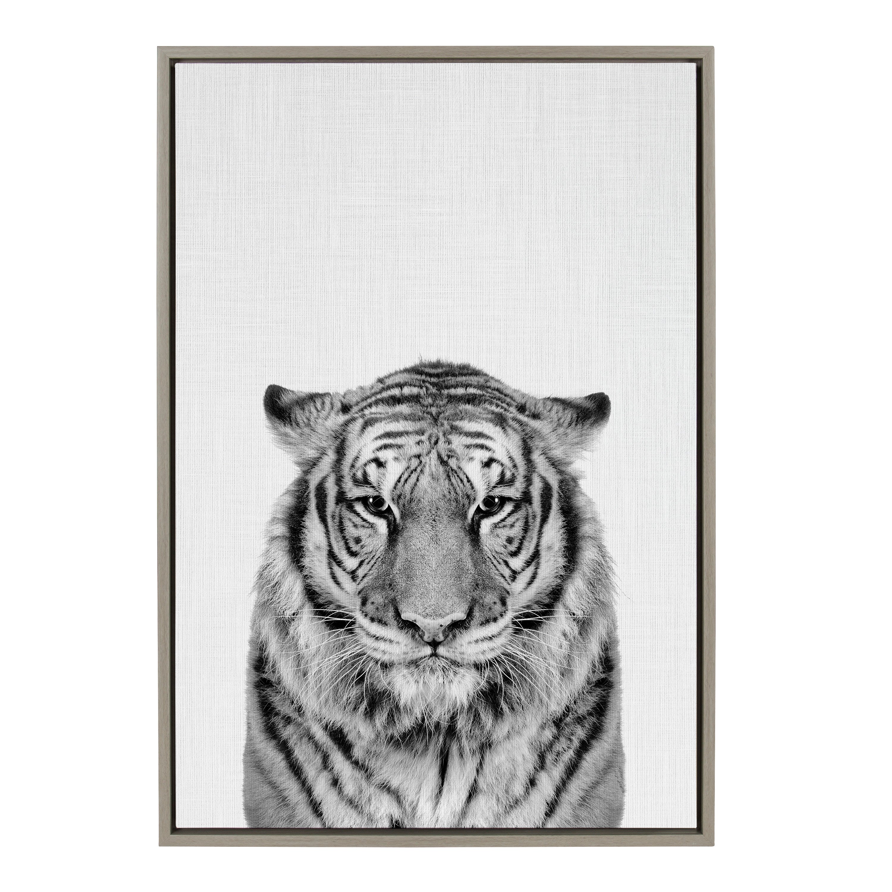 Sylvie Tiger Framed Canvas by Simon Te of Tai Prints by kateandlaurel - product image 6 for Resin Society