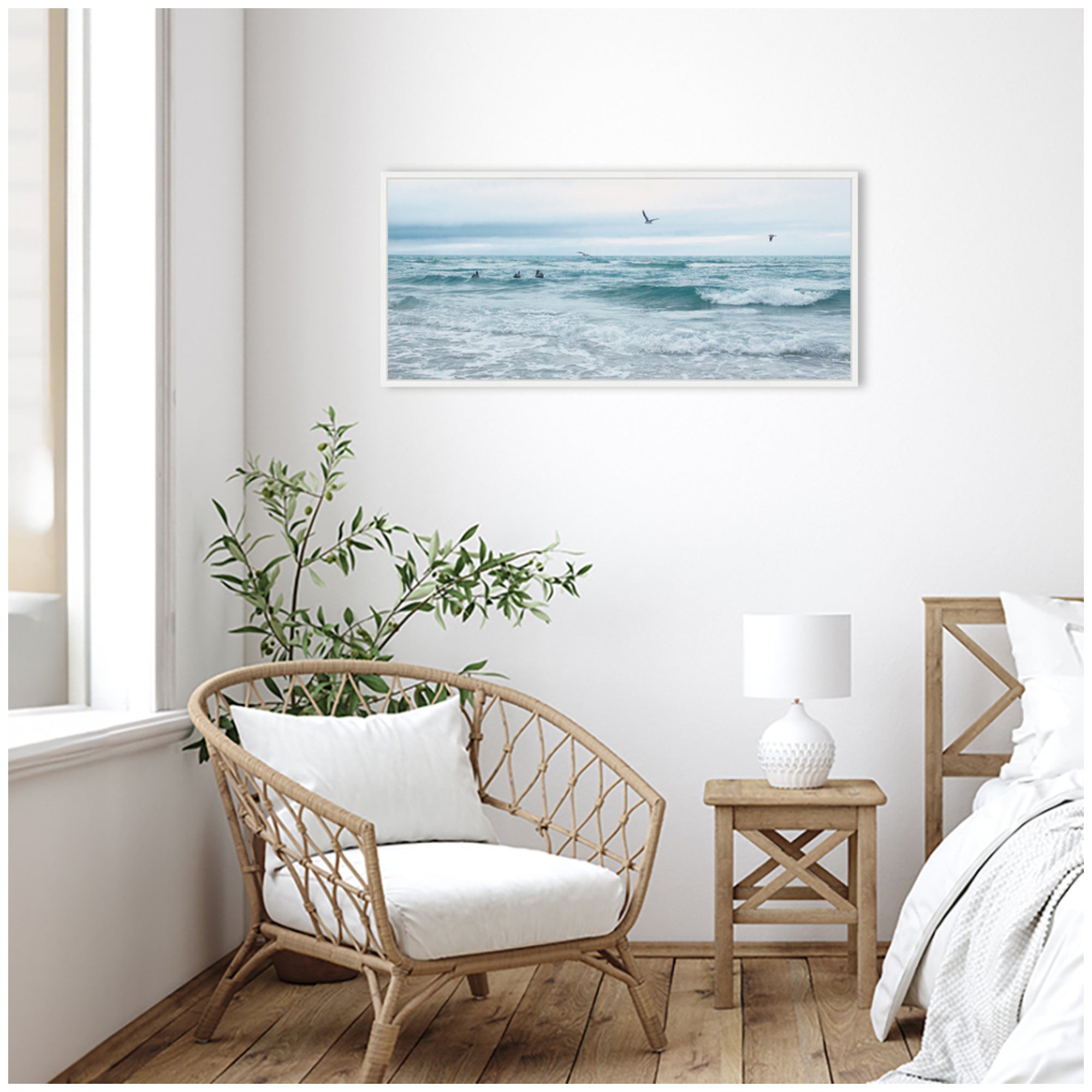 Ocean Swim Panel by Stephanie Klatt Framed Canvas Wall Art Print